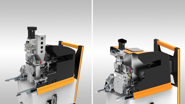 Glu Jet automatic - sistema di applicazione della colla intercambiabile Riscaldamento, cambio della colla e pulizia di volta in volta in soli 3 minuti
