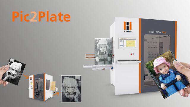 Software Pic2Plate per incisioni a riflesso di luce per la macchina CNC verticale Evolution 7405