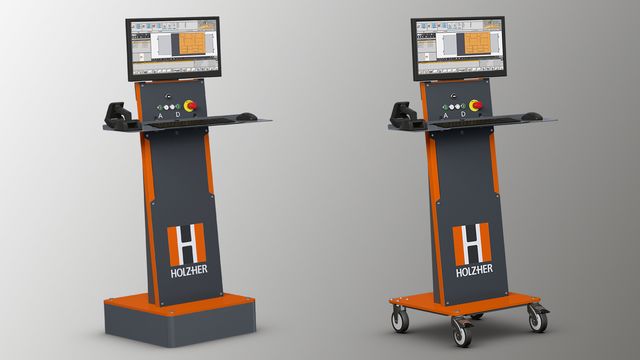 HOLZ-HER vi offre una postazione di comando studiata appositamente per la serie DYNESTIC, che è dotata di uno schermo da 21,5" e da 16:9 e assicura una perfetta ergonomia per l'operatore. HOLZ-HER vi offre una postazione di comando studiata appositamente per la serie DYNESTIC, che è dotata di uno schermo da 21,5" e da 16:9 e assicura una perfetta ergonomia per l'operatore.