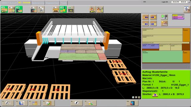 OPTI-CUT è utilizzato per creare, gestire e ottimizzare gli ordini