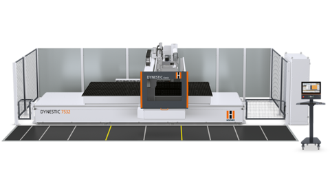 Macchina CNC Gantry per la perfetta lavorazione nesting - la nuova DYNESTIC 7532 garantisce un'elevata capacità di produzione e pannelli lavorati con altissima precisione Tecnologia nesting ad altissimo livello - la nuova macchina CNC in esecuzione Gantry di HOLZ-HER