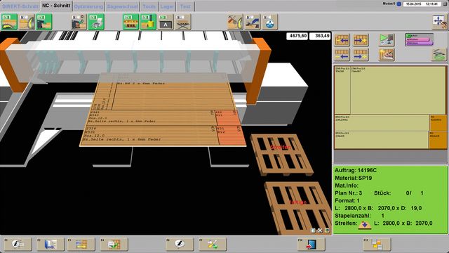 Interfaccia grafica utente 3D per operazioni intuitive e funzionamento della macchina