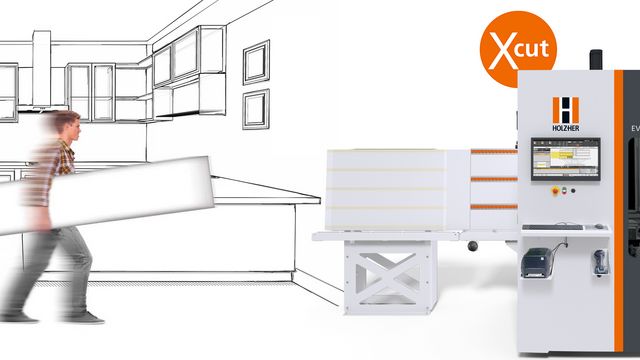 Pacchetto xcut per una lavorazione ottimale di materiali a strisce sulla Evolution CNC di HOLZ-HER