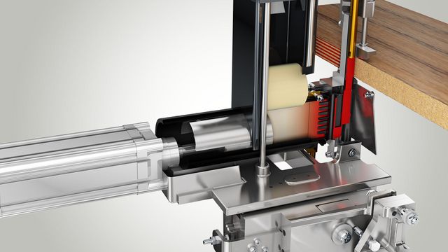 Glu Jet automatic - sistema di applicazione della colla intercambiabile Riscaldamento, cambio della colla e pulizia di volta in volta in soli 3 minuti