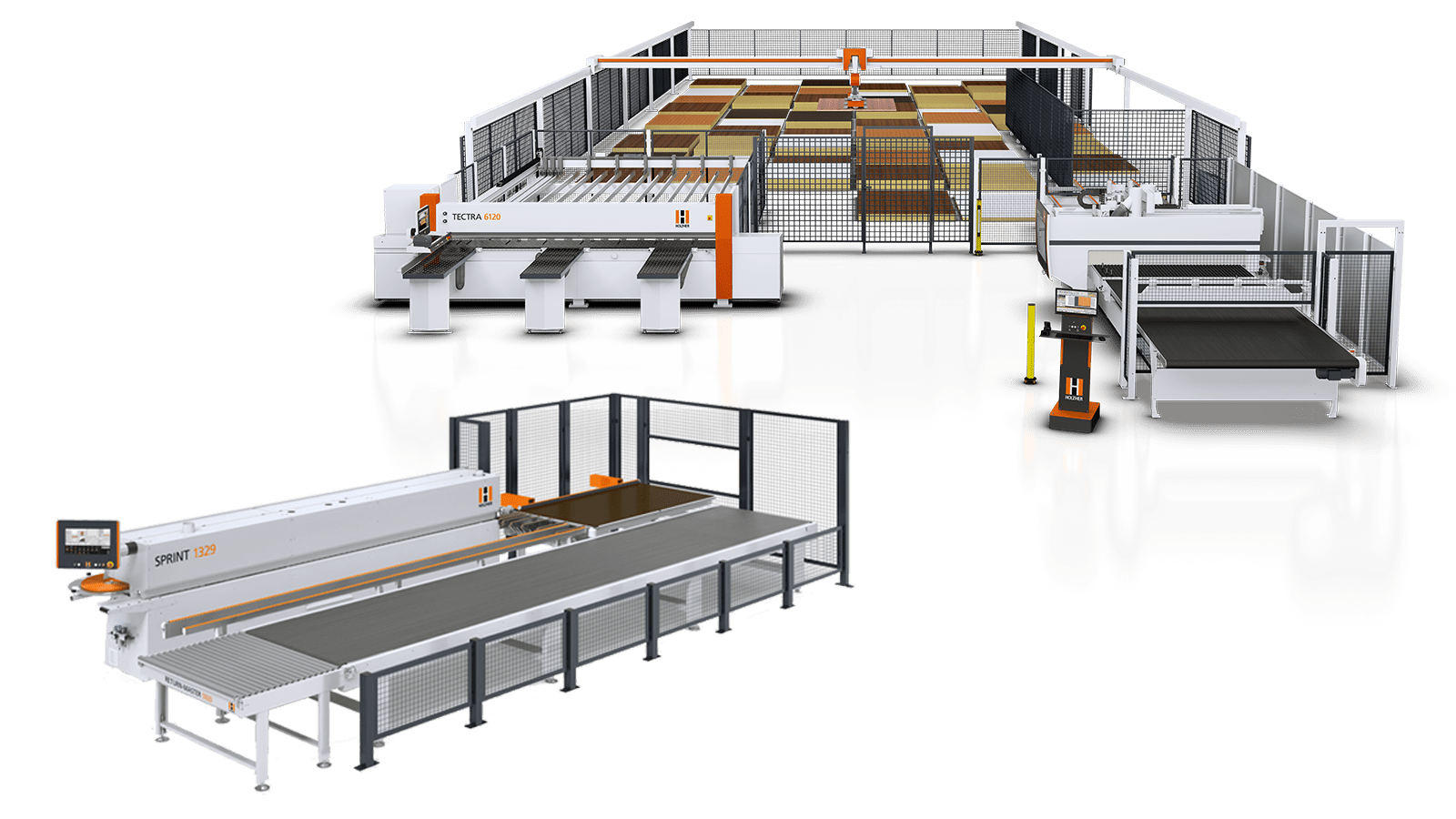 Sistema di magazzino pannelli STORE-MASTER e il sistema di ritorno pezzo RETURN-MASTER di HOLZ-HER: Aumento dell'efficienza della vostra azienda